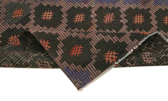 Anatolian Runner Brown Striped Cotton Wool Handmade Area Rug 3'6'' x 9'2''