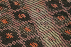 Anatolian Runner Brown Striped Cotton Wool Handmade Area Rug 3'6'' x 9'2''