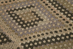 Anatolian Runner Brown Striped Cotton Wool Handmade Area Rug 2'8'' x 11'6''