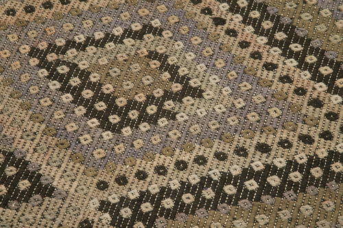 Anatolian Runner Brown Striped Cotton Wool Handmade Area Rug 2'8'' x 11'6''