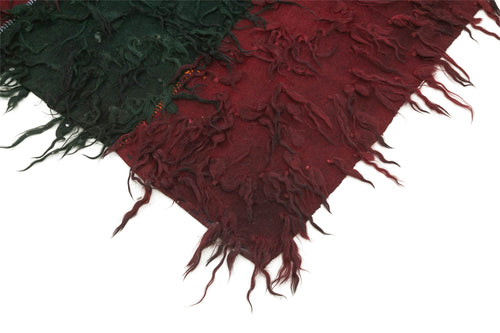 Anatolian Runner Red Striped Cotton Wool Handmade Area Rug 3'5'' x 16'3''