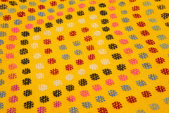 Anatolian Runner Yellow Striped Cotton Wool Handmade Area Rug 3'11'' x 12'2''