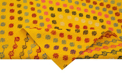 Anatolian Runner Yellow Striped Cotton Wool Handmade Area Rug 3'11'' x 12'2''