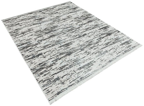 Vintage Area Rug – Grey Machine Made Rug With Cotton Wool Blend, Antislip