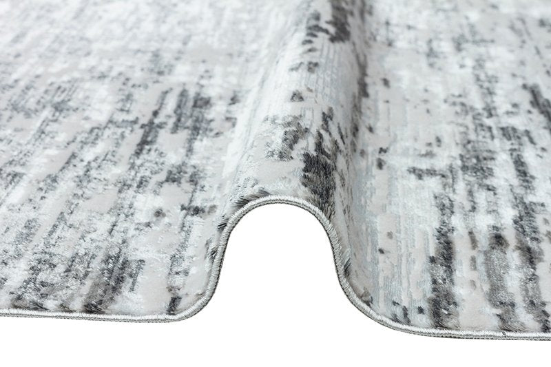 Vintage Area Rug – Grey Machine Made Rug With Cotton Wool Blend, Antislip