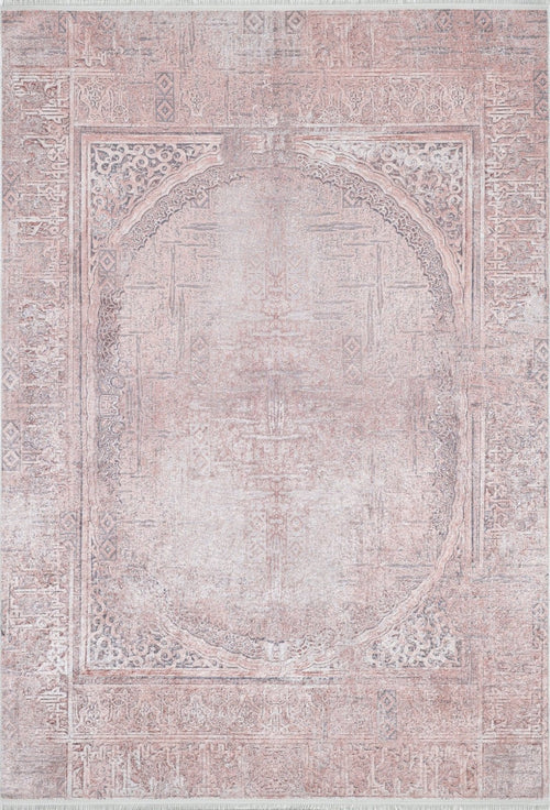 Pink Area Rug - Classic Digital Print Rug | Washable, Non Slip, Antibacterial Carpet