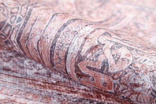 Pink Area Rug - Classic Digital Print Rug | Washable, Non Slip, Antibacterial Carpet