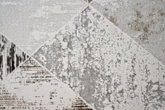 Microfiber Area Rug – Machine Made Geometric Polyester Rug With Cotton Base