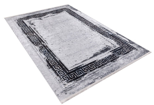 Angarsk Grey Frame Digital Print Area Rug
