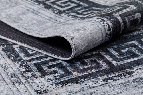 Angarsk Grey Frame Digital Print Area Rug