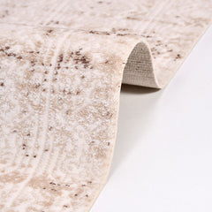 Vintage Area Rug – Machine Made Cream Rug with 8mm Pile Height & Laser Cut Edge