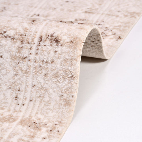 Vintage Area Rug – Machine Made Cream Rug with 8mm Pile Height & Laser Cut Edge