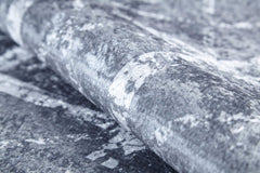 Angren Grey Striped Digital Print Area Rug