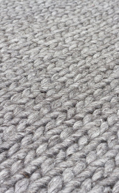 Modern Jute Kilim – Hand Woven Carpet With Knitted Patterned Rug Grey Flatweave