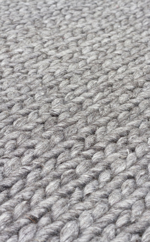 Modern Jute Kilim – Hand Woven Carpet With Knitted Patterned Rug Grey Flatweave