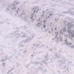 Natural Latex Area Rug - Modern Grey Micro Polyester Carpet with Non Slip Backing