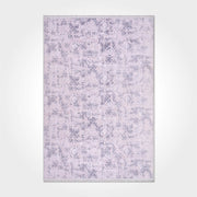 Natural Latex Area Rug - Modern Grey Micro Polyester Carpet with Non Slip Backing