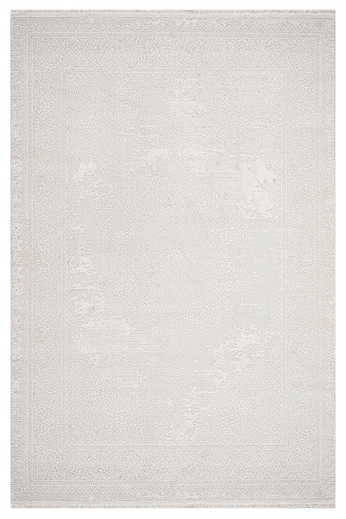 Classic Area Rug – Machine Made Cotton Soft Cream Color Rug with Durable Floor Covering