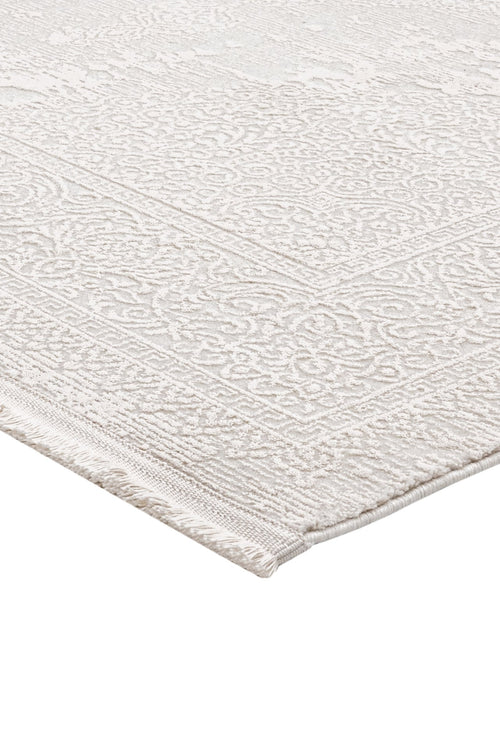 Classic Area Rug – Machine Made Cotton Soft Cream Color Rug with Durable Floor Covering