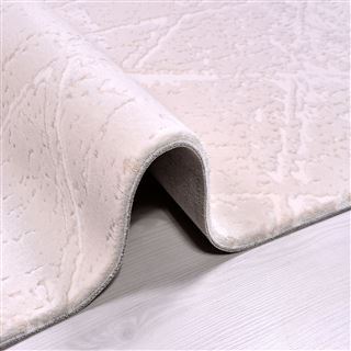 Modern Area Rug – Machine Made Rug with Cream Laser Cut Edges & Non Slip Backing