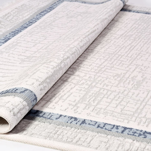 Annie Grey Frame Machine Made Area Rug