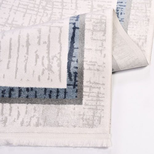 Annie Grey Frame Machine Made Area Rug