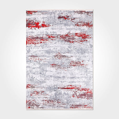 Modern Chenille Area Rug – Washable Non Slip Grey Flatweave Floor Covering