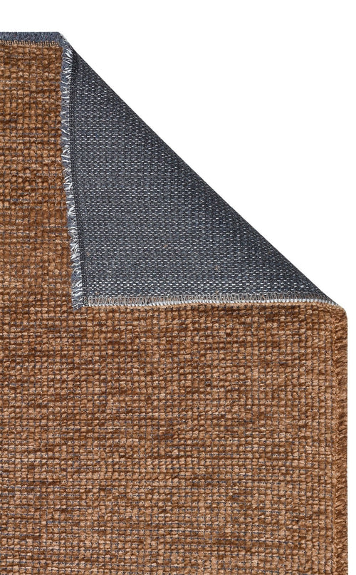 Modern Non Slip Kilim - Brown Flat Weave Rug | Washable Non Slip Carpet by Eko