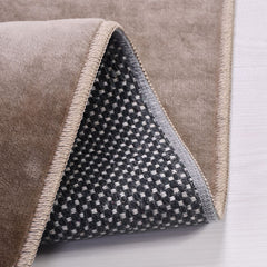 Natural Latex Area Rug – Modern Brown Flatweave 9mm Non Slip Floor Mat