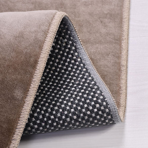 Natural Latex Area Rug – Modern Brown Flatweave 9mm Non Slip Floor Mat