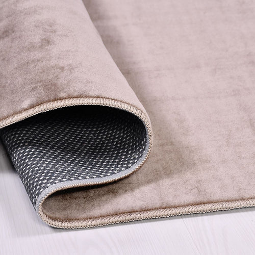 Natural Latex Area Rug – Modern Brown Flatweave 9mm Non Slip Floor Mat