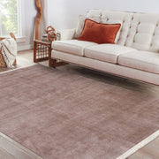 Natural Latex Area Rug – Modern Brown Flatweave 9mm Non Slip Floor Mat