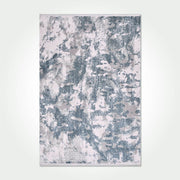 Modern Bamboo Area Rug – Blue Machine Made Rug with Loop Pile Carpet & Durable Floor Covering