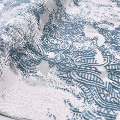 Arielo Blue Modern Bamboo Machine Made Area Rug