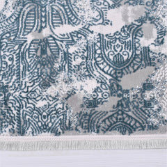 Arielo Blue Modern Bamboo Machine Made Area Rug