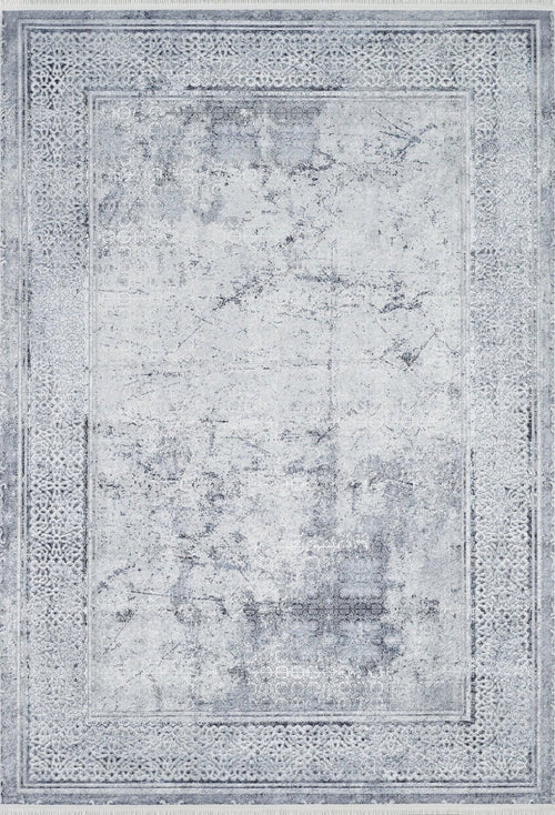 Modern Digital Print Rug - Grey Area Rug With Antibacterial, Non Slip Features