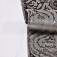 Modern Area Rug - Ariyah Grey Machine Made Rug With Laser Cut Edges