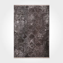 Modern Area Rug - Ariyah Grey Machine Made Rug With Laser Cut Edges