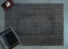 Modern Area Rug - Anthracite Color Machine Made Carpet for Living Room