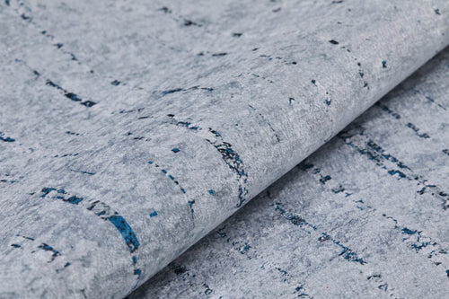 Blue Area Rug – Digital Print Rug With Frame Design | Antibacterial & Non-Slip Carpet