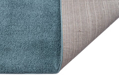 Blue Shaggy Area Rug – Arnoldstein Cotton Machine Made Carpet | Soft Textured, Dust Free