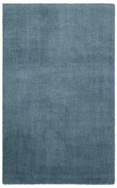 Blue Shaggy Area Rug – Arnoldstein Cotton Machine Made Carpet | Soft Textured, Dust Free