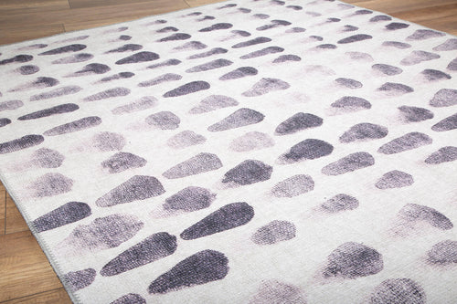 Beige Geometric Area Rug – Washable Non Slip Cotton Area Rug for Modern Living Room