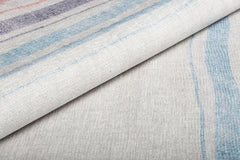 White Striped Area Rug – Soft Microfiber Carpet | Washable Non Slip Cotton