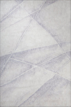 Geometric Cotton Area Rug – Washable Non Slip White Soft Microfiber Carpet