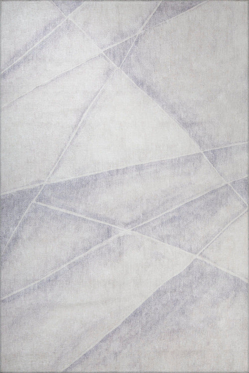 Geometric Cotton Area Rug – Washable Non Slip White Soft Microfiber Carpet