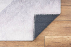 Geometric Cotton Area Rug – Washable Non Slip White Soft Microfiber Carpet