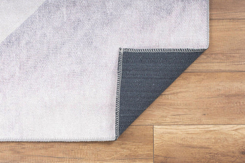 Geometric Cotton Area Rug – Washable Non Slip White Soft Microfiber Carpet
