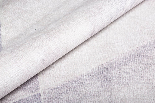 Geometric Cotton Area Rug – Washable Non Slip White Soft Microfiber Carpet