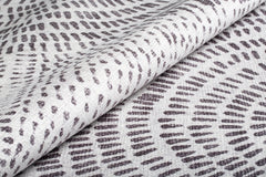 Digital Print Area Rug – Cotton Geometric Pattern White Circle Carpet